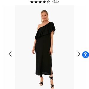 Pomander Place Black Florencia One Shoulder Dress (see description about size)